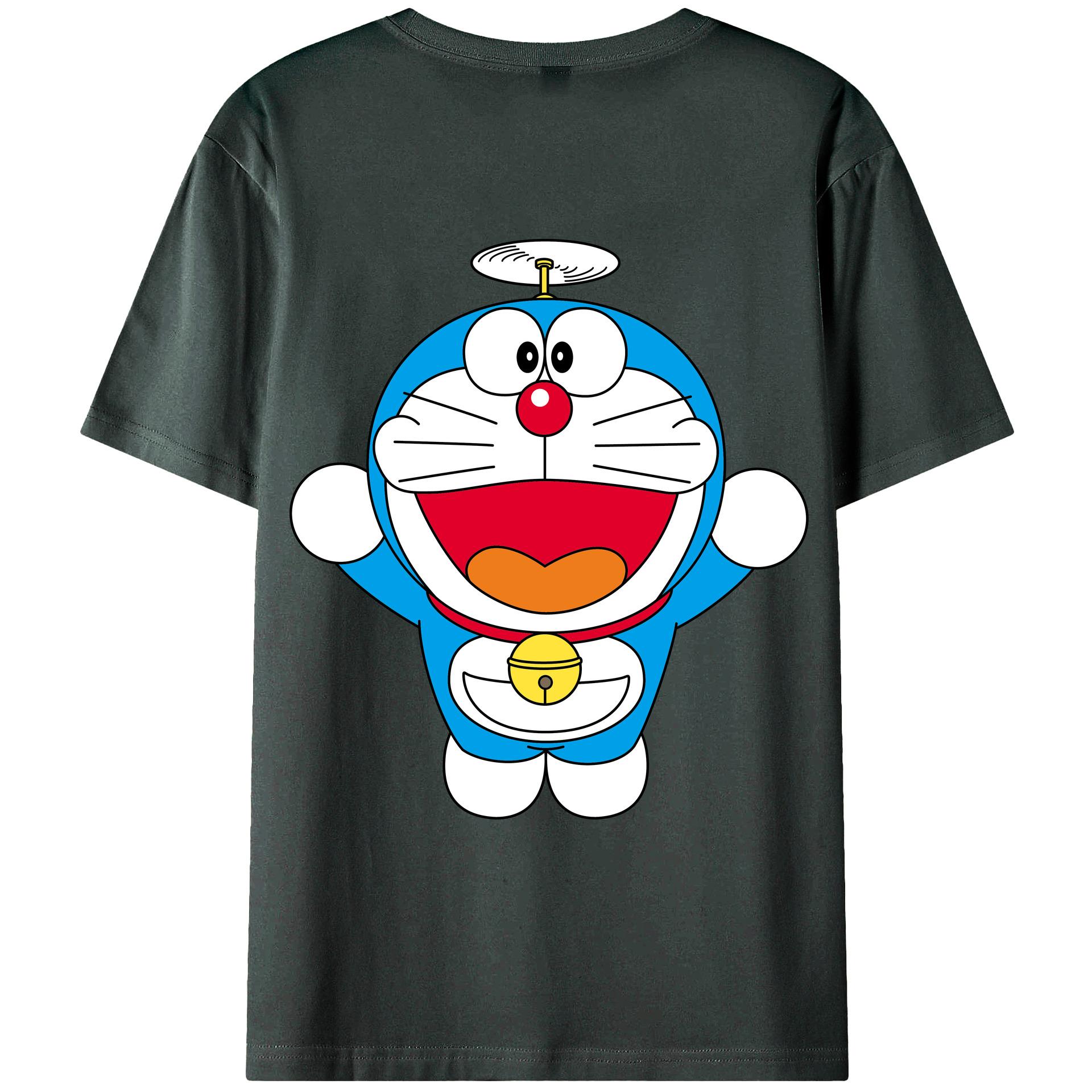 （画像用） ドラえもん Doraemon 綿100％ メンズ半袖Tシャツ（バックプリント） 通気性